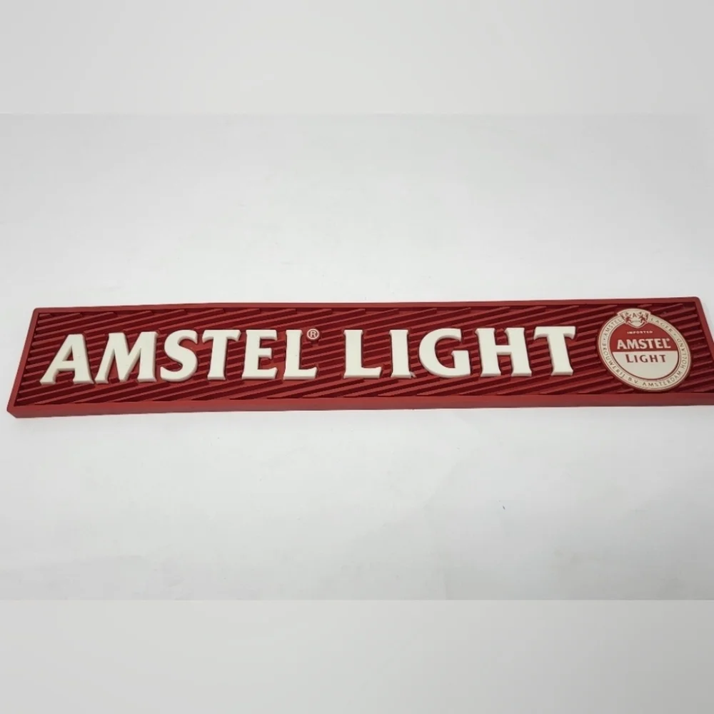 Amstel Light Red Beer Bar Mat Man Cave